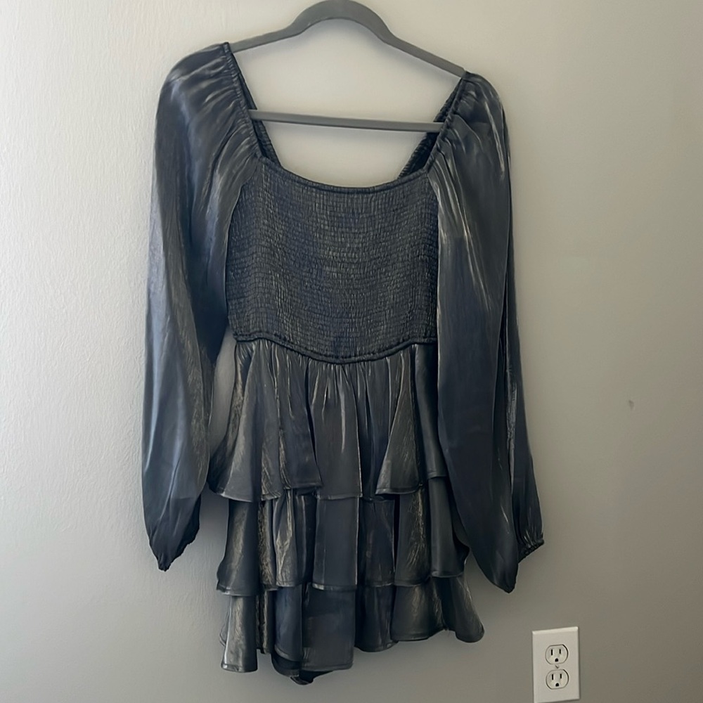 Silver entro Long Sleeve Dress